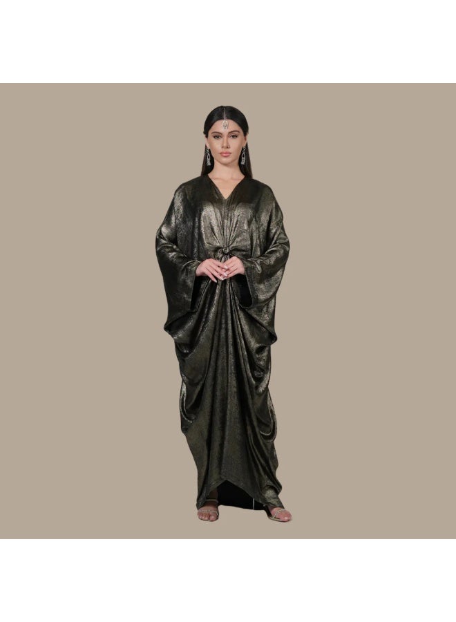 QABEELA RAM25 JAMILA METALLIC KNOT KAFTAN - Image 1